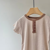 【hamomisi】Dull color rompers(73.80cm)