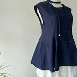 【ハモミシノオトナフク】Peplum Blouse 3-Piece Set
