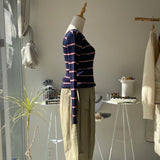 【ハモミシノオトナフク】Border back open 2-way PO