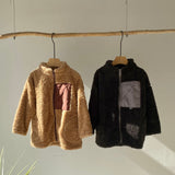 【hamomisi】Boa jacket with chest pocket(90~150)
