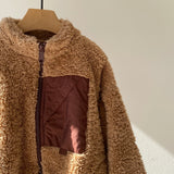 【hamomisi】Boa jacket with chest pocket(90~150)