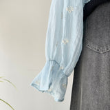 【ハモミシノオトナフク】Front Ribbon 2-Way Blouse