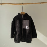 【hamomisi】Boa jacket with chest pocket(90~150)