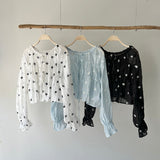 【ハモミシノオトナフク】Front Ribbon 2-Way Blouse