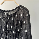 【ハモミシノオトナフク】Front Ribbon 2-Way Blouse
