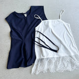 【ハモミシノオトナフク】Peplum Blouse 3-Piece Set