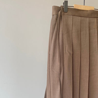 【ハモミシノオトナフク】Wrap pleated skirt pants