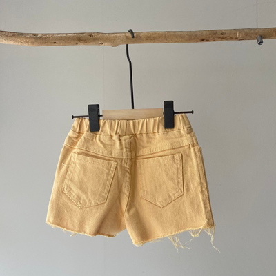 Damage color short pants(90~150)
