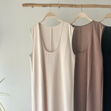 【ハモミシノオトナフク】Matte Ponte U-Neck OP