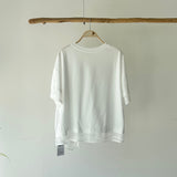 【ハモミシノオトナフク】Tulle Sleeve & Hem Pullover