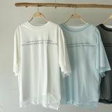 【ハモミシノオトナフク】Cotton Jersey T-Shirt × Tulle