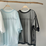 【ハモミシノオトナフク】Cotton Jersey T-Shirt × Tulle