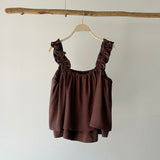 【ハモミシノオトナフク】Frill Bustier Top