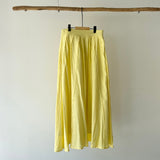【ハモミシノオトナフク】Washed Poplin Pintuck Flare Skirt