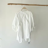 【ハモミシノオトナフク】Pearl Button Dolman Blouse