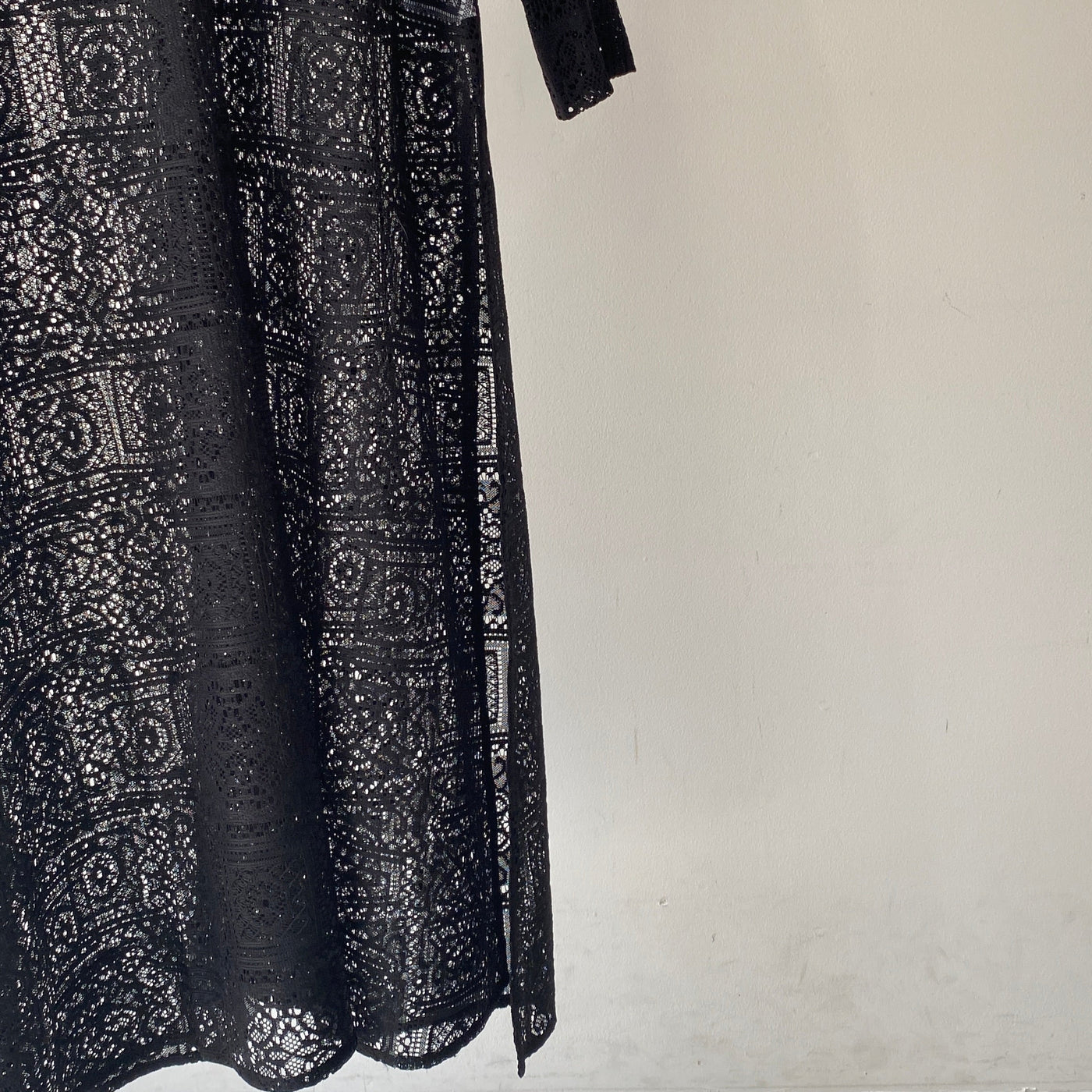 【ハモミシノオトナフク】Block lace slit OP