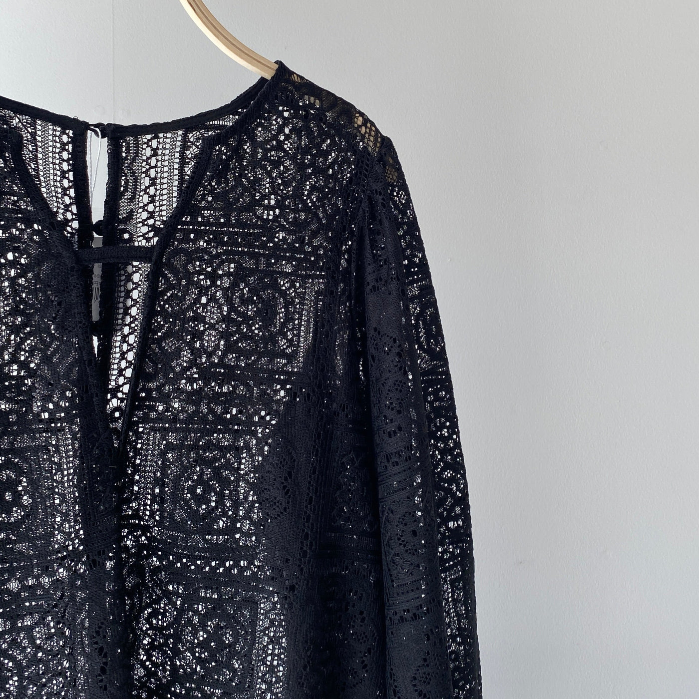 【ハモミシノオトナフク】Block lace slit OP