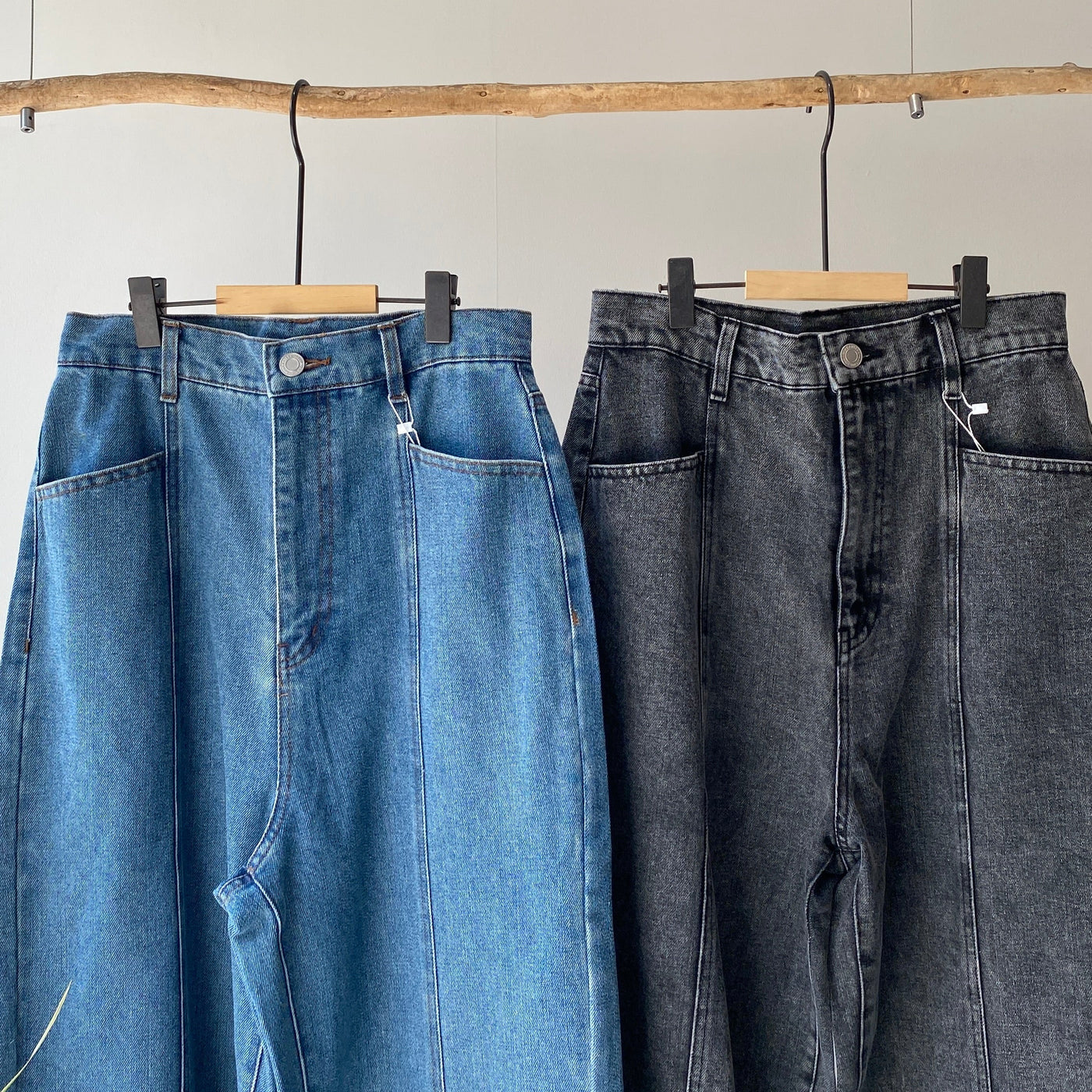 【ハモミシノオトナフク】Center-switched semiwide pants