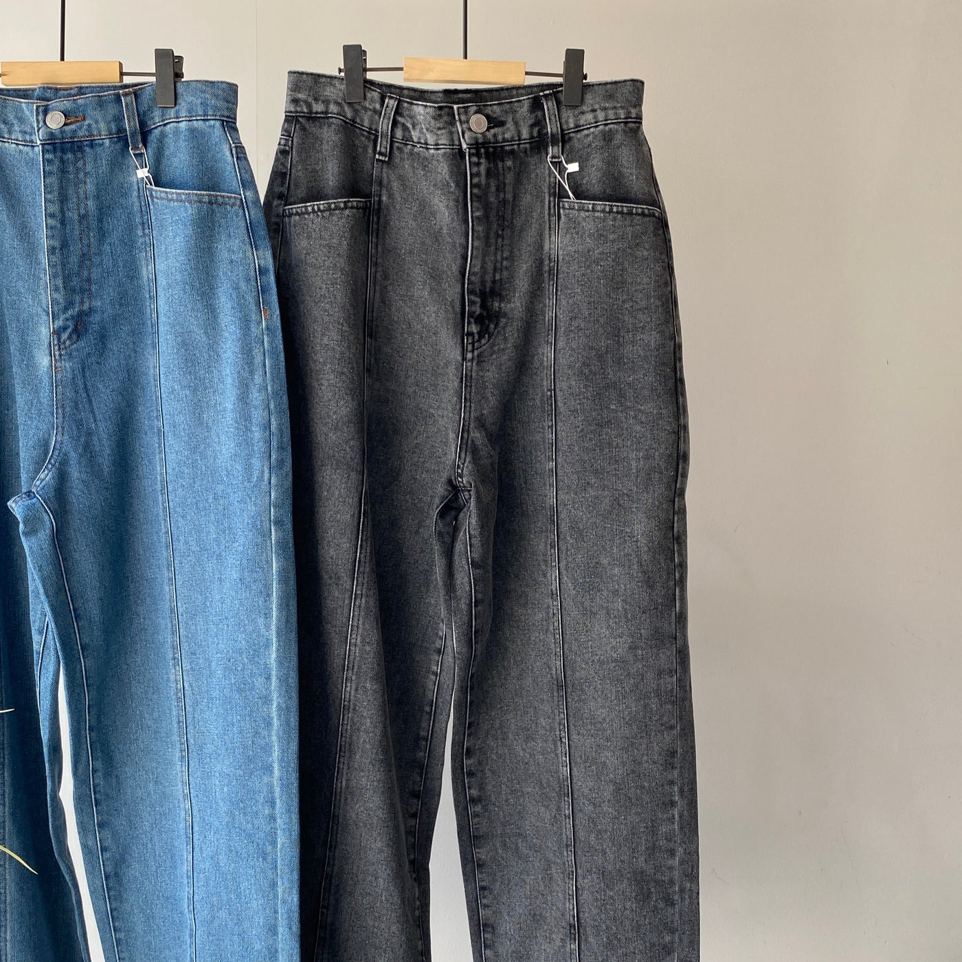【ハモミシノオトナフク】Center-switched semiwide pants