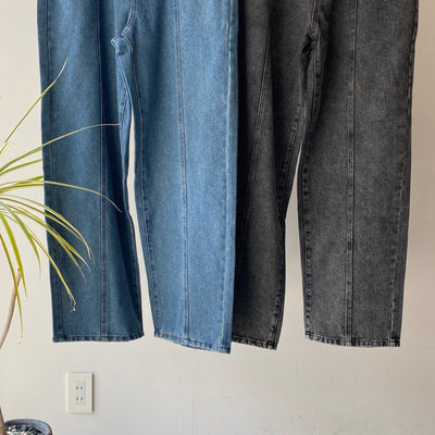 【ハモミシノオトナフク】Center-switched semiwide pants