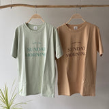 Lettering loose fit T-shirt [Hamomisi no Otonafuku]