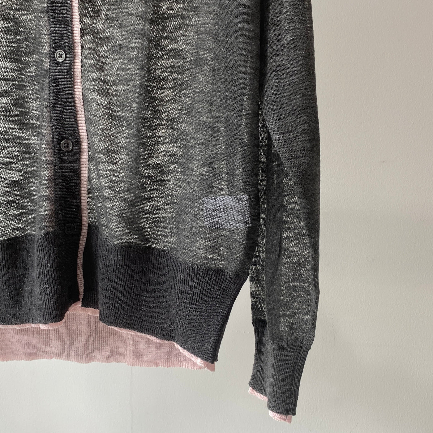 【ハモミシノオトナフク】Sheer knit cardegan