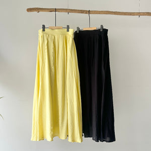 【ハモミシノオトナフク】Washed Poplin Pintuck Flare Skirt