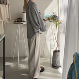 【ハモミシノオトナフク】MICHIGAN logo print dolman T-shirt