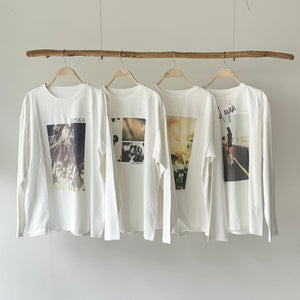 【ハモミシノオトナフク】Oversized Photo T-Shirt