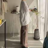 【ハモミシノオトナフク】Chemical color flared denim