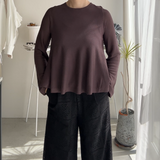 【ハモミシノオトナフク】flared sleeve knit pullover