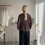 【ハモミシノオトナフク】flared sleeve knit pullover