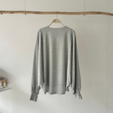 【ハモミシノオトナフク】MICHIGAN logo print dolman T-shirt