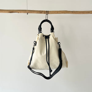 【ハモミシノオトナフク】2-Way Slouchy Nylon Drawstring Bag