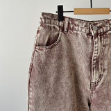 【ハモミシノオトナフク】Chemical color flared denim