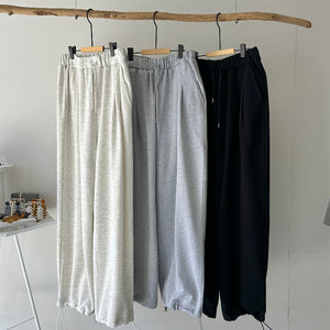 【ハモミシノオトナフク】French terry two-pleat pants