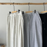 【ハモミシノオトナフク】French terry two-pleat pants