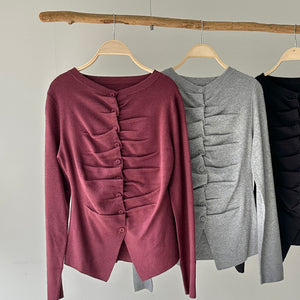 【ハモミシノオトナフク】Cool Gathered Cardigan