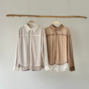 【ハモミシノオトナフク】Layered Blouse