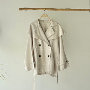 【ハモミシノオトナフク】Poncho-style mid-length coat