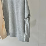 【ハモミシノオトナフク】Bonded Sleeve Twist Pullover