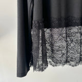 【ハモミシノオトナフク】Jersey lace long T-shirt