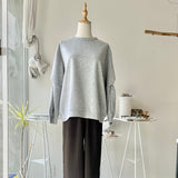 【ハモミシノオトナフク】Bonded Sleeve Twist Pullover
