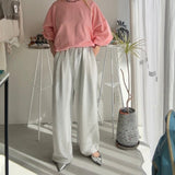 【ハモミシノオトナフク】French terry two-pleat pants