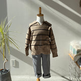 【hamomisi】Stripe knit (90~130)