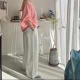 【ハモミシノオトナフク】French terry two-pleat pants