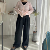 【ハモミシノオトナフク】French terry two-pleat pants