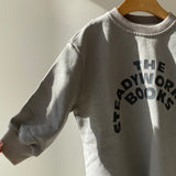 【hamomisi】Long logo sweat shirt (90~130)