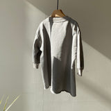 【hamomisi】Long logo sweat shirt (90~130)