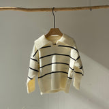 【hamomisi】Stripe knit (90~130)
